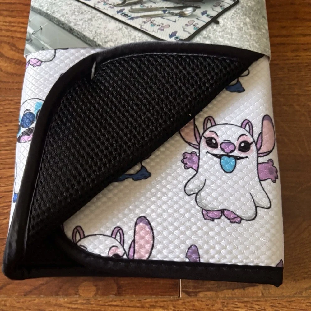 Disney Stitch Halloween Dish Drying Mat